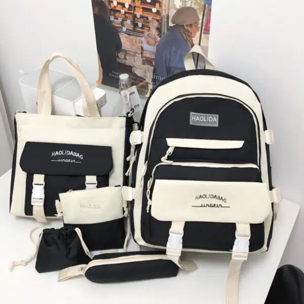 ست کیف و کوله اسپرت 5 تیکه جنس برزنت ضدآب وارداتی ... کیف مدرسه